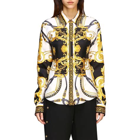 versace satin shirt womens